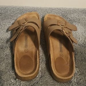 Cushionaire: Tan Sandals
